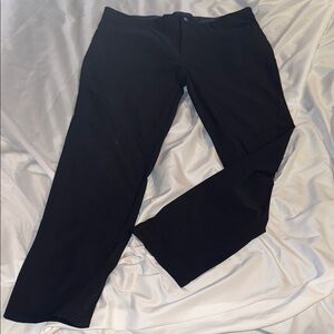 Adidas Black Athletic Pants Classic Straight Leg Design